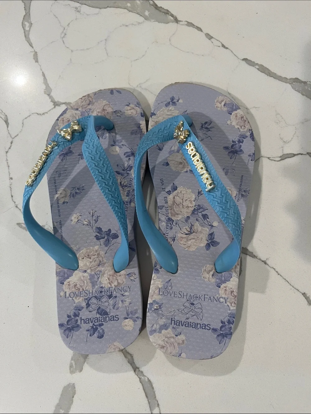 Havaianas x LoveShackFancy Top Everblooming Rosettes flip-flops